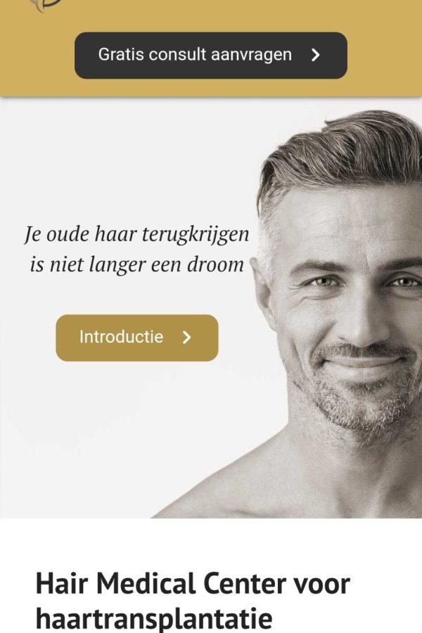Homepagina van hairmedicalcenter.nl