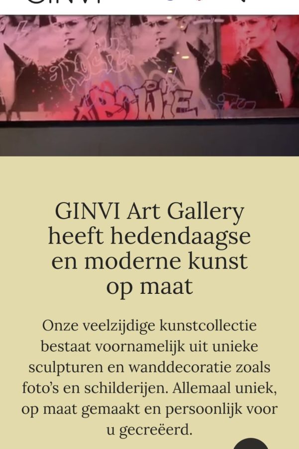 Ginvi Art Gallery homepagina website